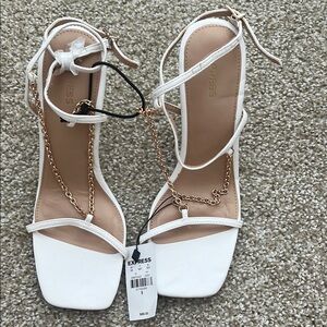 Express White Women's Sandals